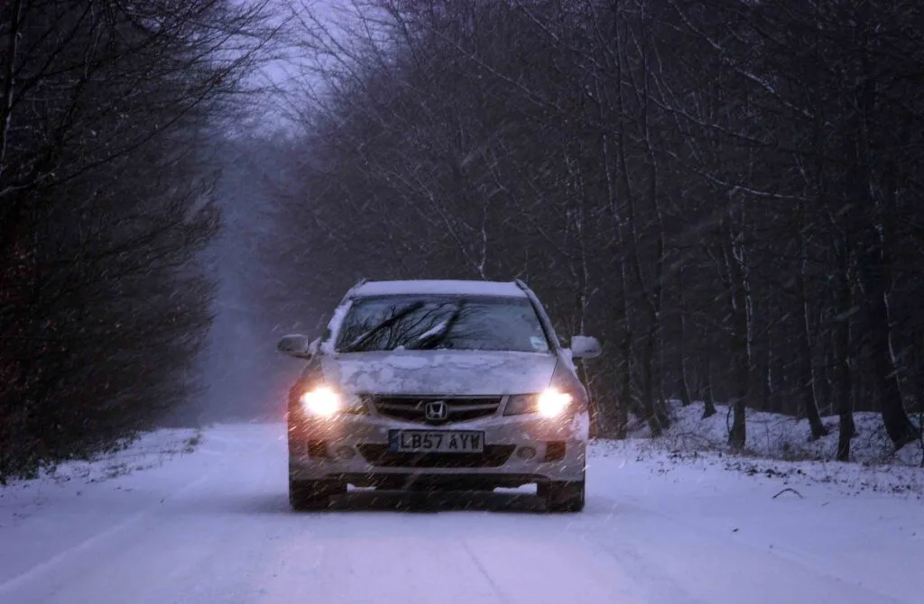 Honda Accord in Snow